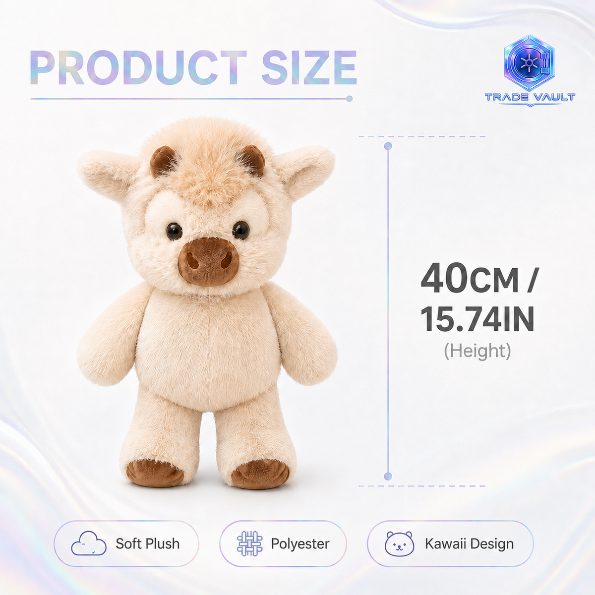 TradeVault Highland Huggie Plush Cow