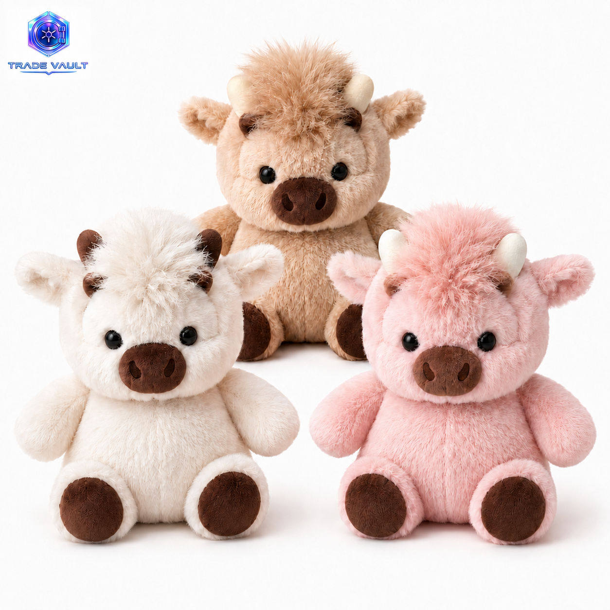 TradeVault Highland Huggie Plush Cow