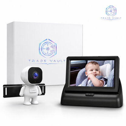 TradeVault Rear Facing Camera for And Toddlers with Night Vision And Wide Angle for In-Car Child Safety Monitoring