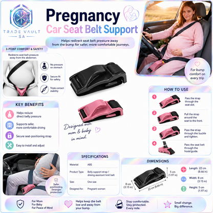 TradeVault BumpGuard Pregnancy Car Seat Belt Adjuster