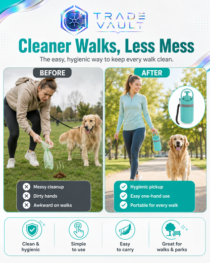 TradeVault Scoop & Seal Pet Poop Scoop