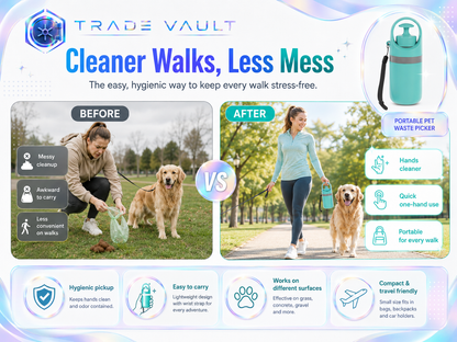 TradeVault Scoop & Seal Pet Poop Scoop