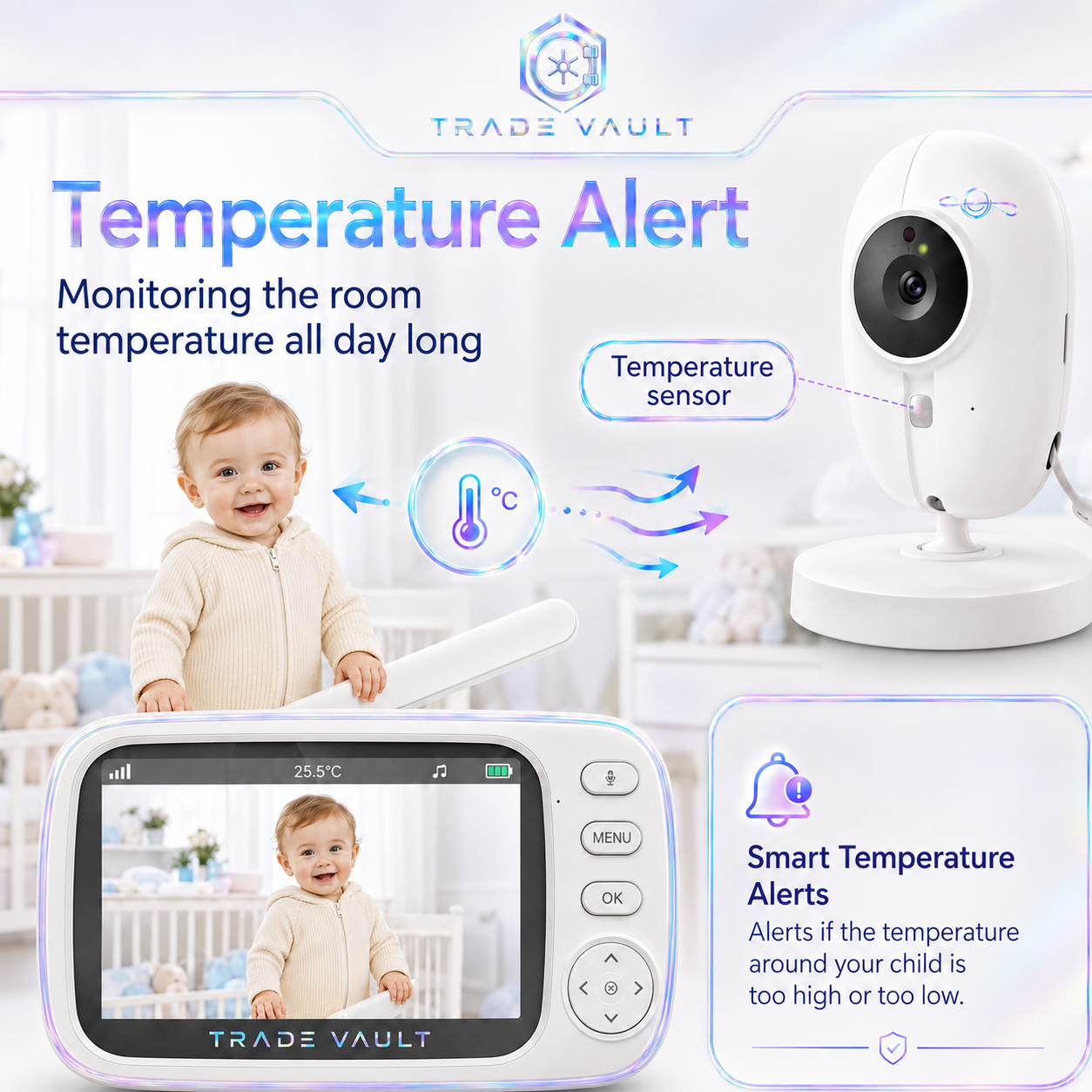 TradeVault SA 720HD – The All-in-One Baby Monitor for Modern Parents