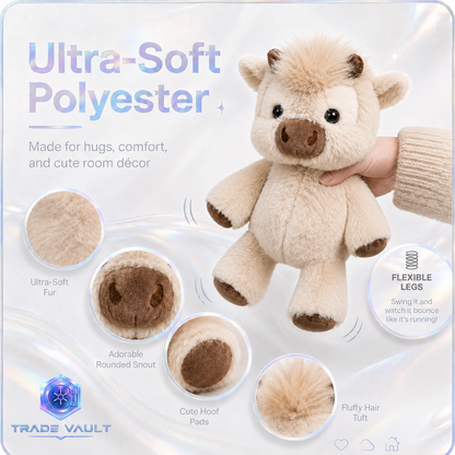 TradeVault Highland Huggie Plush Cow